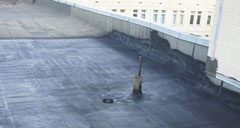 РиоПром - работы по напыляемой  гидроизоляции крыши готовы